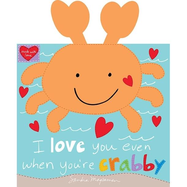 Huggable and Loveable XII I Love You Even When You're Crabby Book Panel 36"x 44/45"-Studio e Fabrics-My Favorite Quilt Store