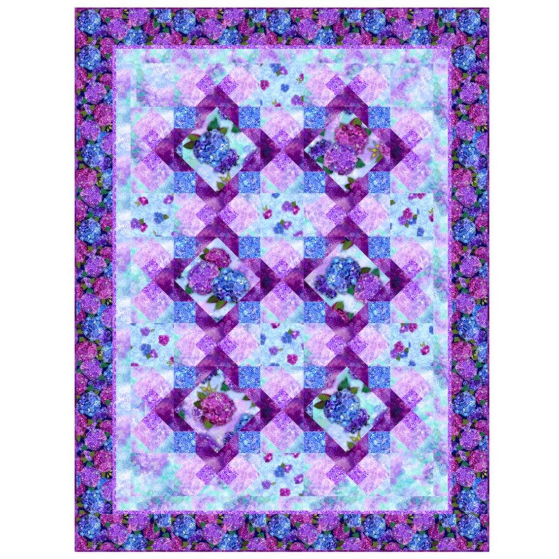 Hydrangea Blooms Quilt Kit