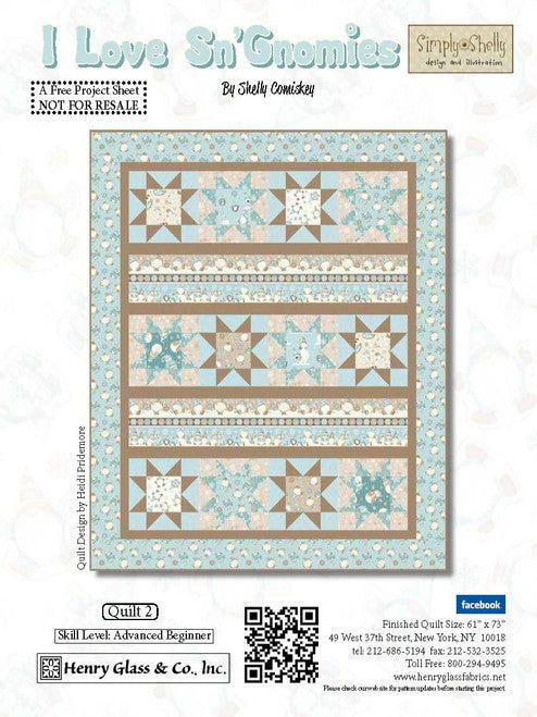 I Love Sn'Gnomies Patchwork Quilt Pattern - Free Digital Download-Henry Glass Fabrics-My Favorite Quilt Store