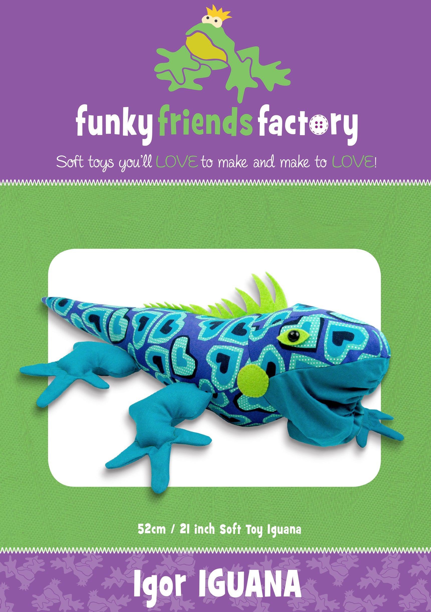 Igor Iguana Funky Friends Factory Pattern-Funky Friends Factory-My Favorite Quilt Store