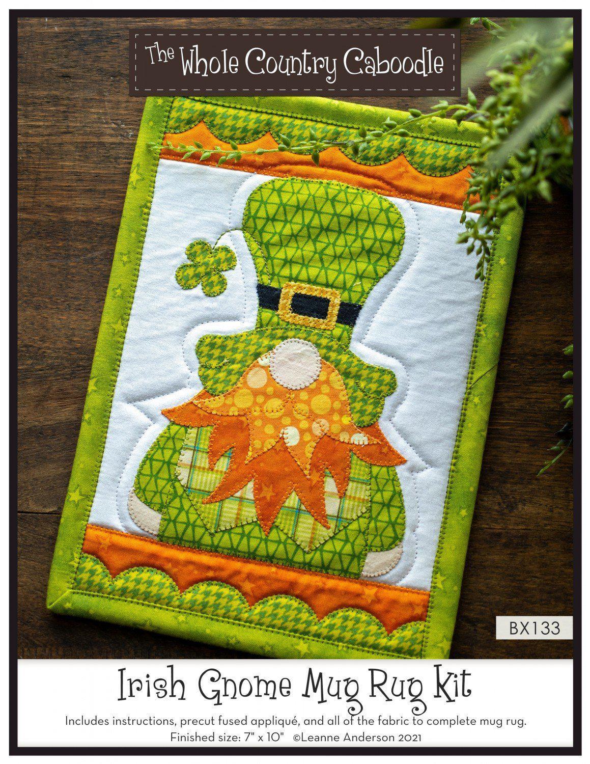 Irish Gnome Mug Rug Kit-The Whole Country Caboodle-My Favorite Quilt Store