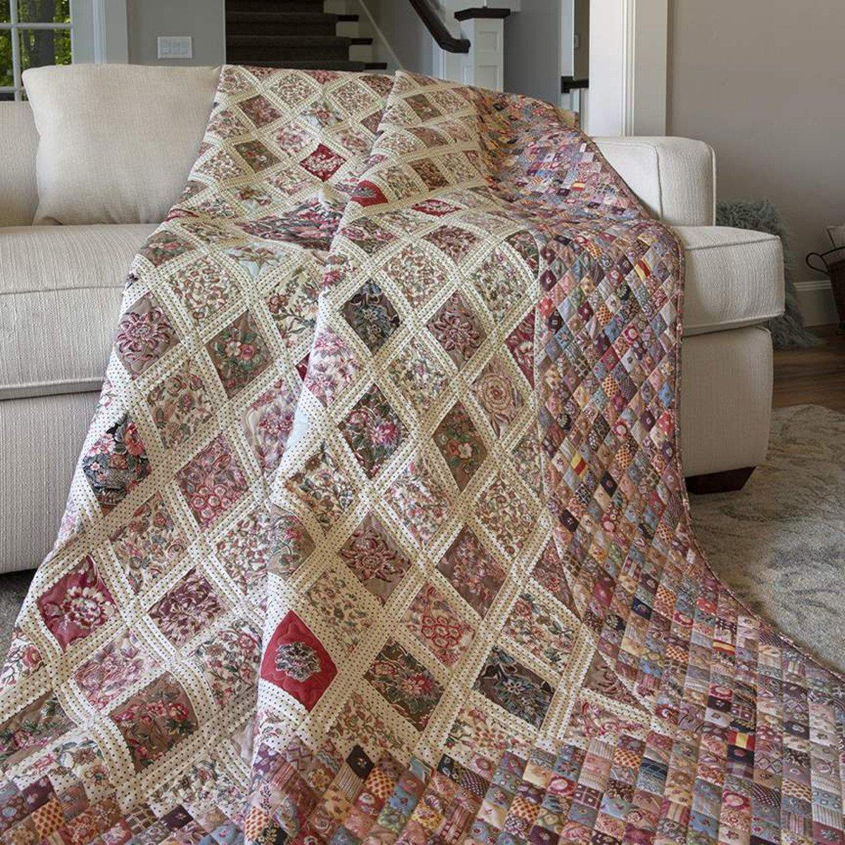 Jane Austen at Home Boxed Coverlet Quilt Kit-Riley Blake Fabrics-My Favorite Quilt Store