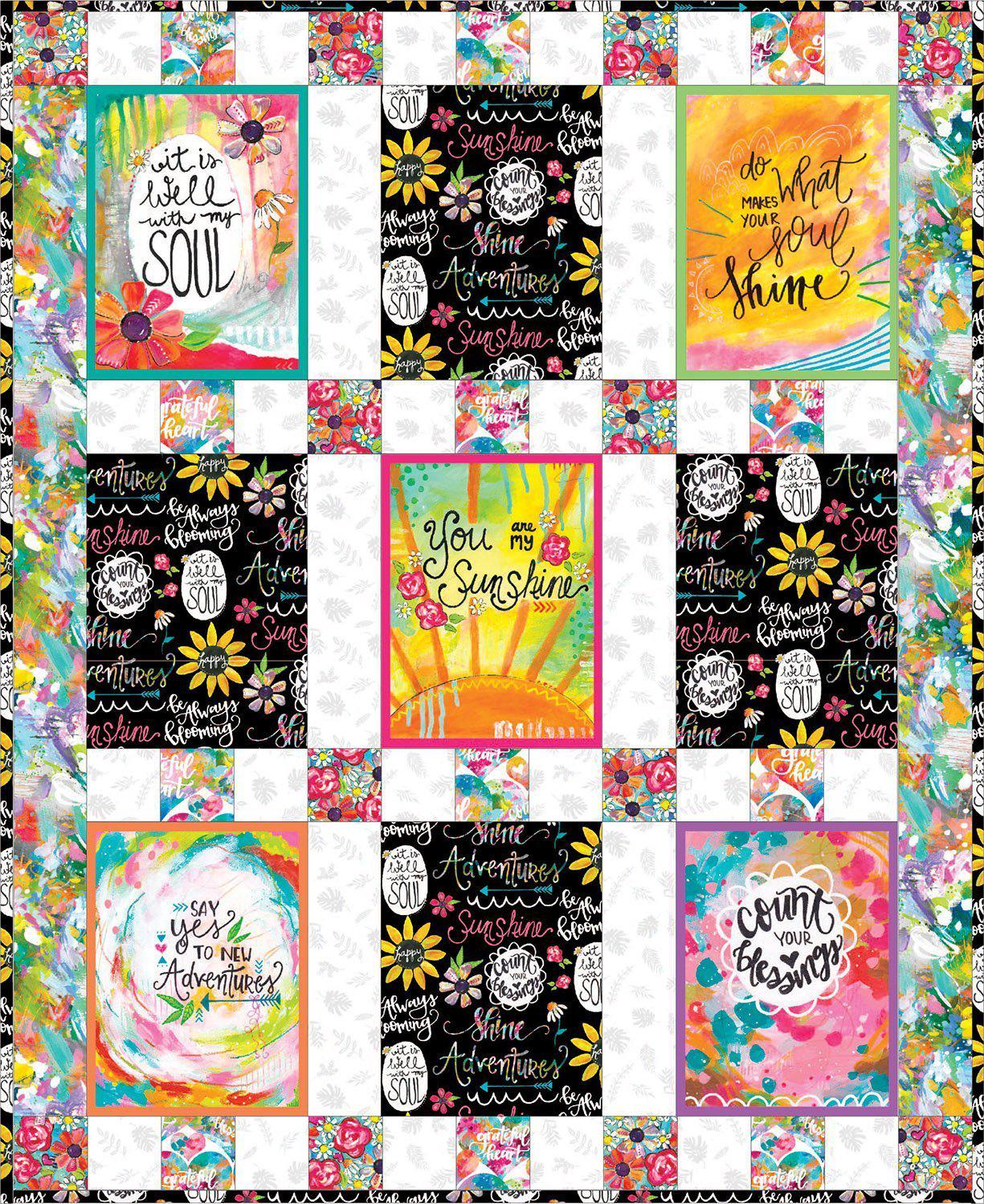 Joy Blooms Quilt Pattern - Free Digital Download-3 Wishes Fabric-My Favorite Quilt Store