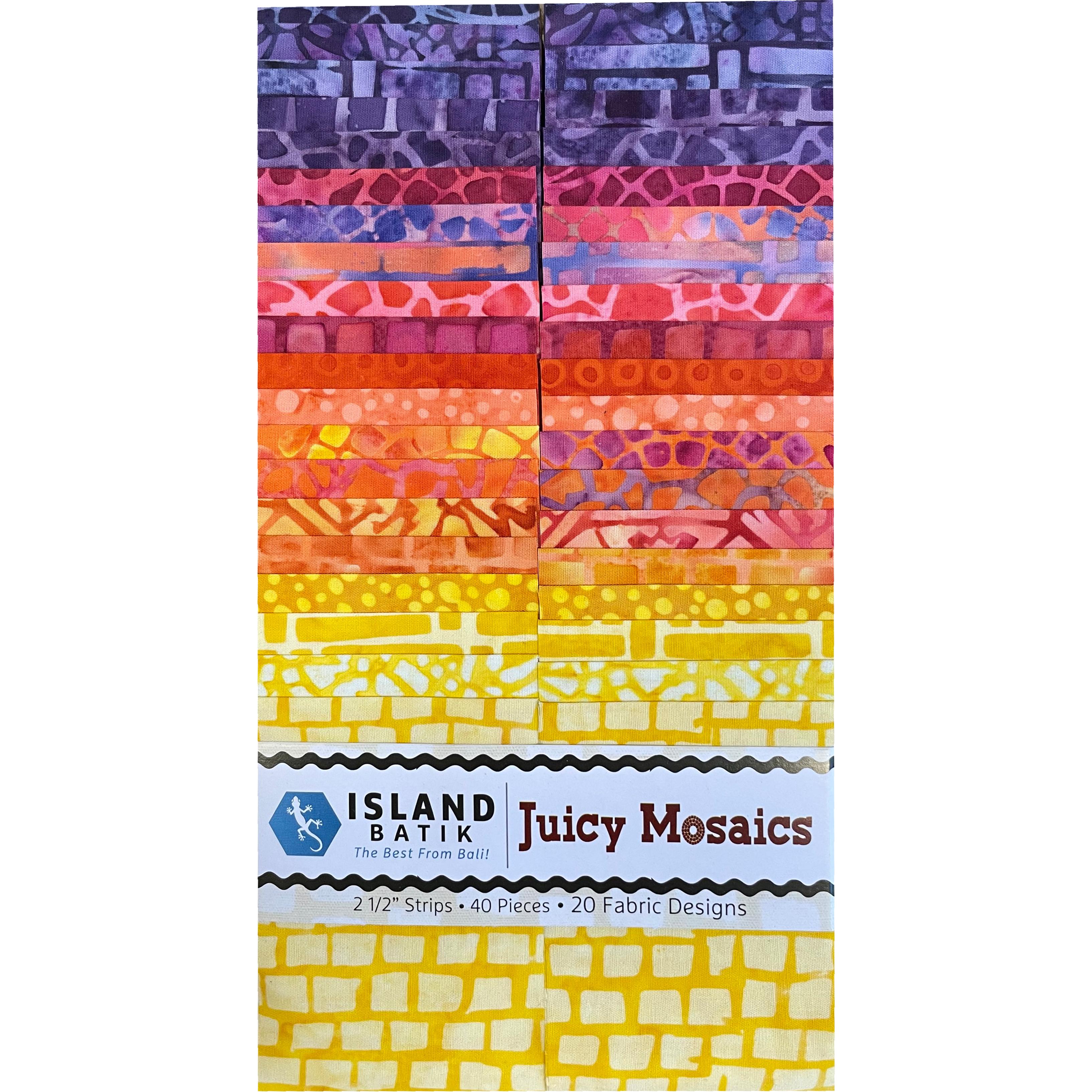 Juicy Mosaics Batik 2½" Strip Set-Island Batik-My Favorite Quilt Store