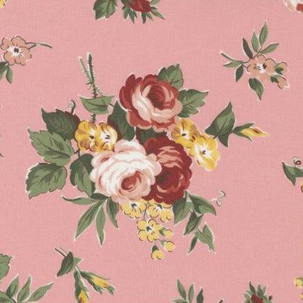 Junk Journal Floral Bouquet Blush Fabric-Moda Fabrics-My Favorite Quilt Store