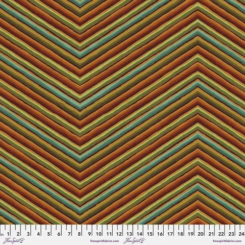 Kaffe 85 and Fabulous Chevron Stripe Ochre Fabric-Free Spirit Fabrics-My Favorite Quilt Store