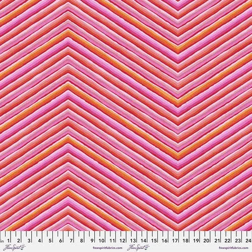 Kaffe 85 and Fabulous Chevron Stripe Pink Fabric-Free Spirit Fabrics-My Favorite Quilt Store