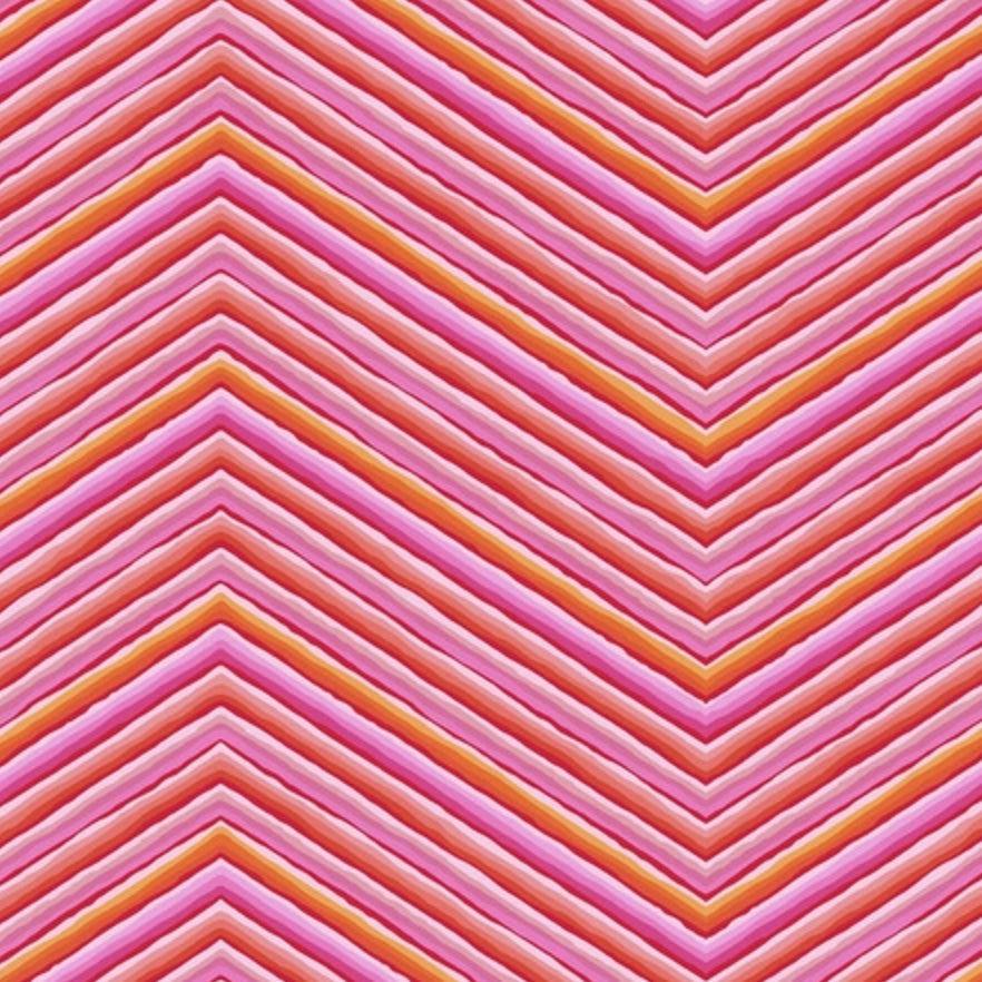 Kaffe 85 and Fabulous Chevron Stripe Pink Fabric-Free Spirit Fabrics-My Favorite Quilt Store