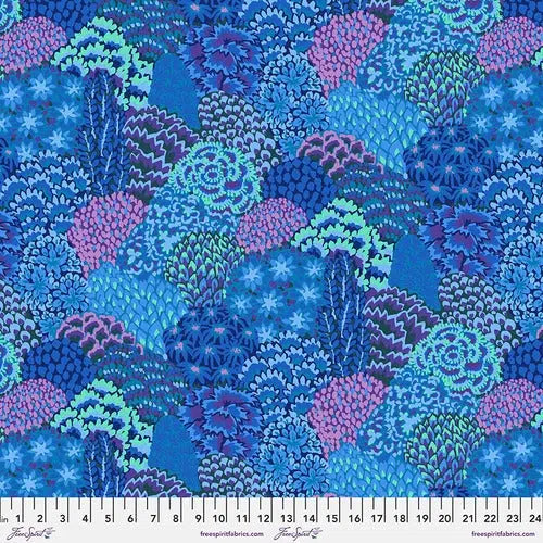Kaffe 85 and Fabulous Large Oriental Trees Blue Fabric-Free Spirit Fabrics-My Favorite Quilt Store
