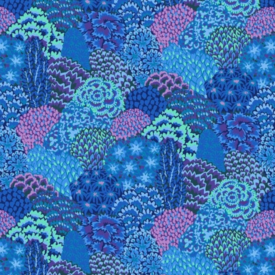 Kaffe 85 and Fabulous Large Oriental Trees Blue Fabric