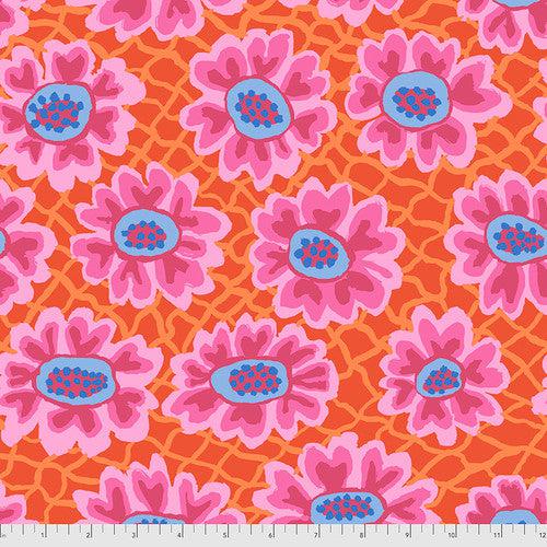 Kaffe Collective August 2021 Flower Net Red Fabric-Free Spirit Fabrics-My Favorite Quilt Store