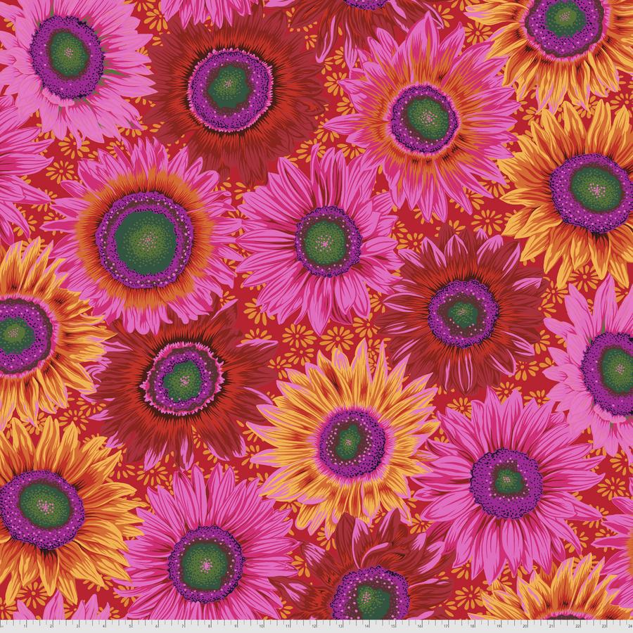 Kaffe Collective August 2021 Van Gogh Red Fabric-Free Spirit Fabrics-My Favorite Quilt Store