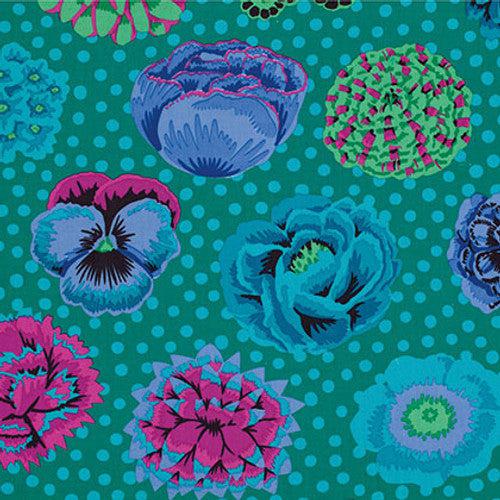 Kaffe Collective August 2022 Big Blooms Emerald Fabric-Free Spirit Fabrics-My Favorite Quilt Store