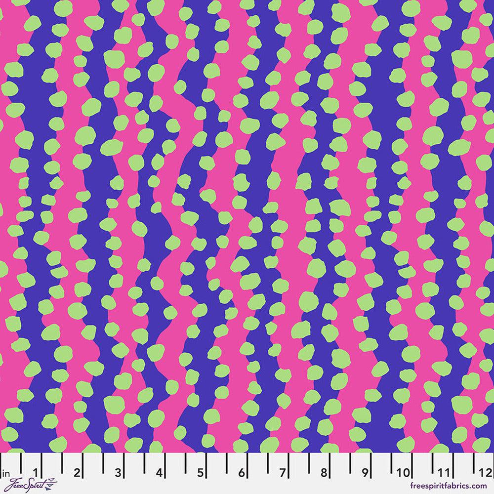 Kaffe Collective August 2022 Bubble Stripe Pink Fabric-Free Spirit Fabrics-My Favorite Quilt Store