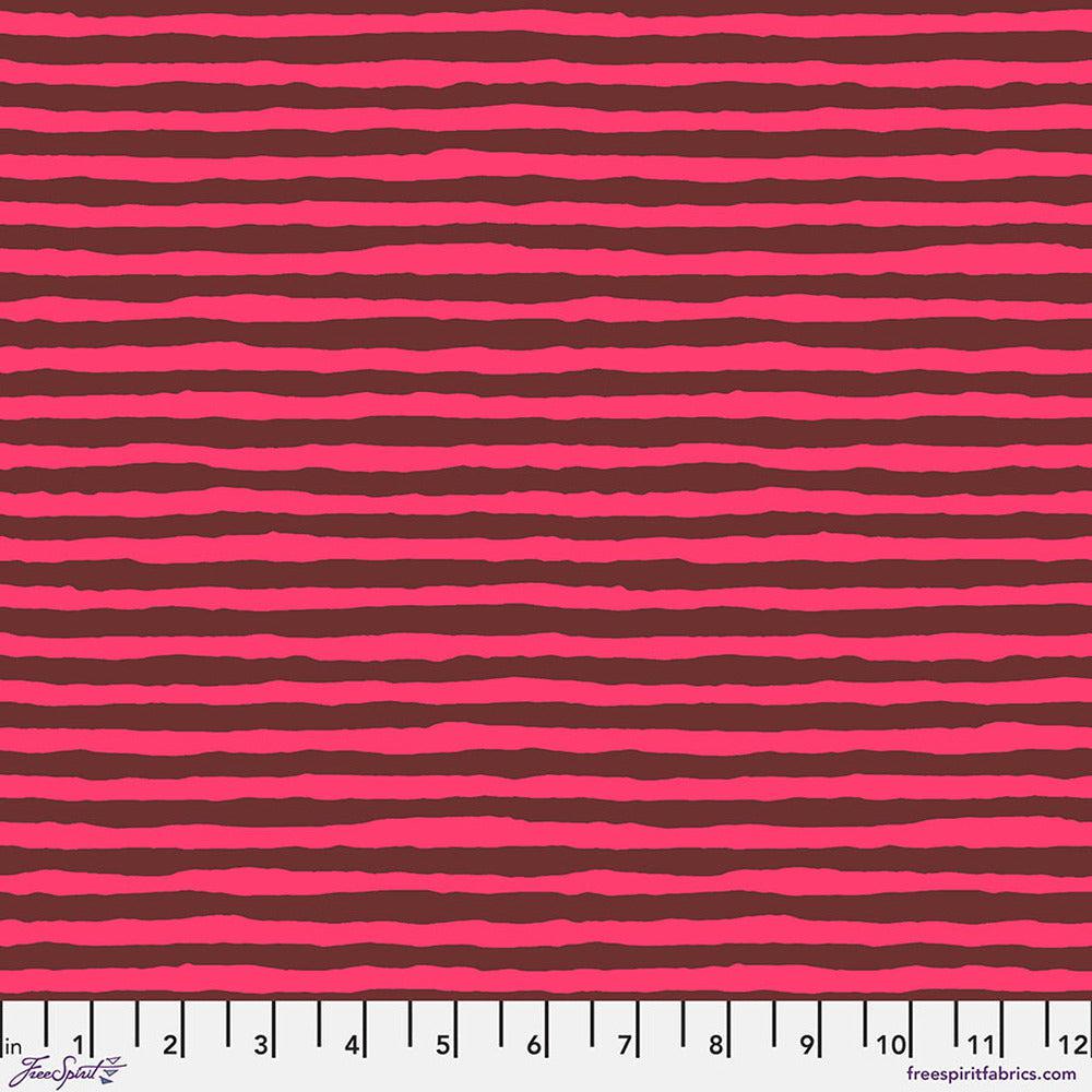 Kaffe Collective August 2022 Comb Stripe Pink Fabric-Free Spirit Fabrics-My Favorite Quilt Store