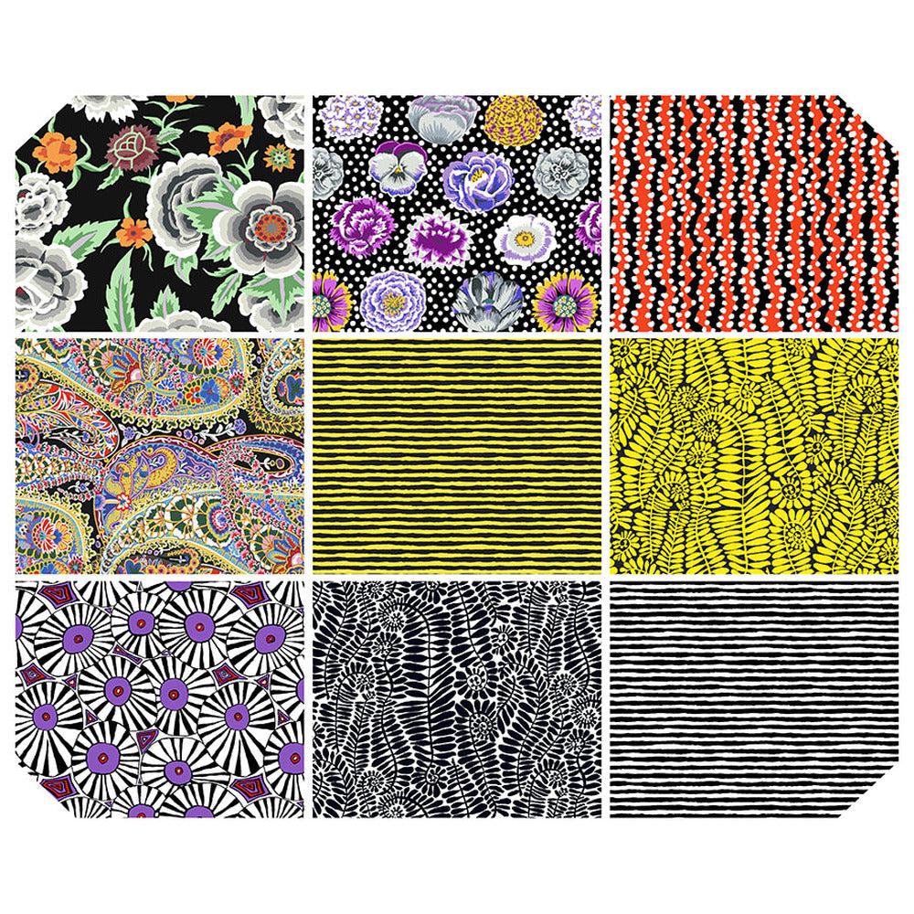 Kaffe Collective August 2022 Contrast Fat Quarter Bundle-Free Spirit Fabrics-My Favorite Quilt Store