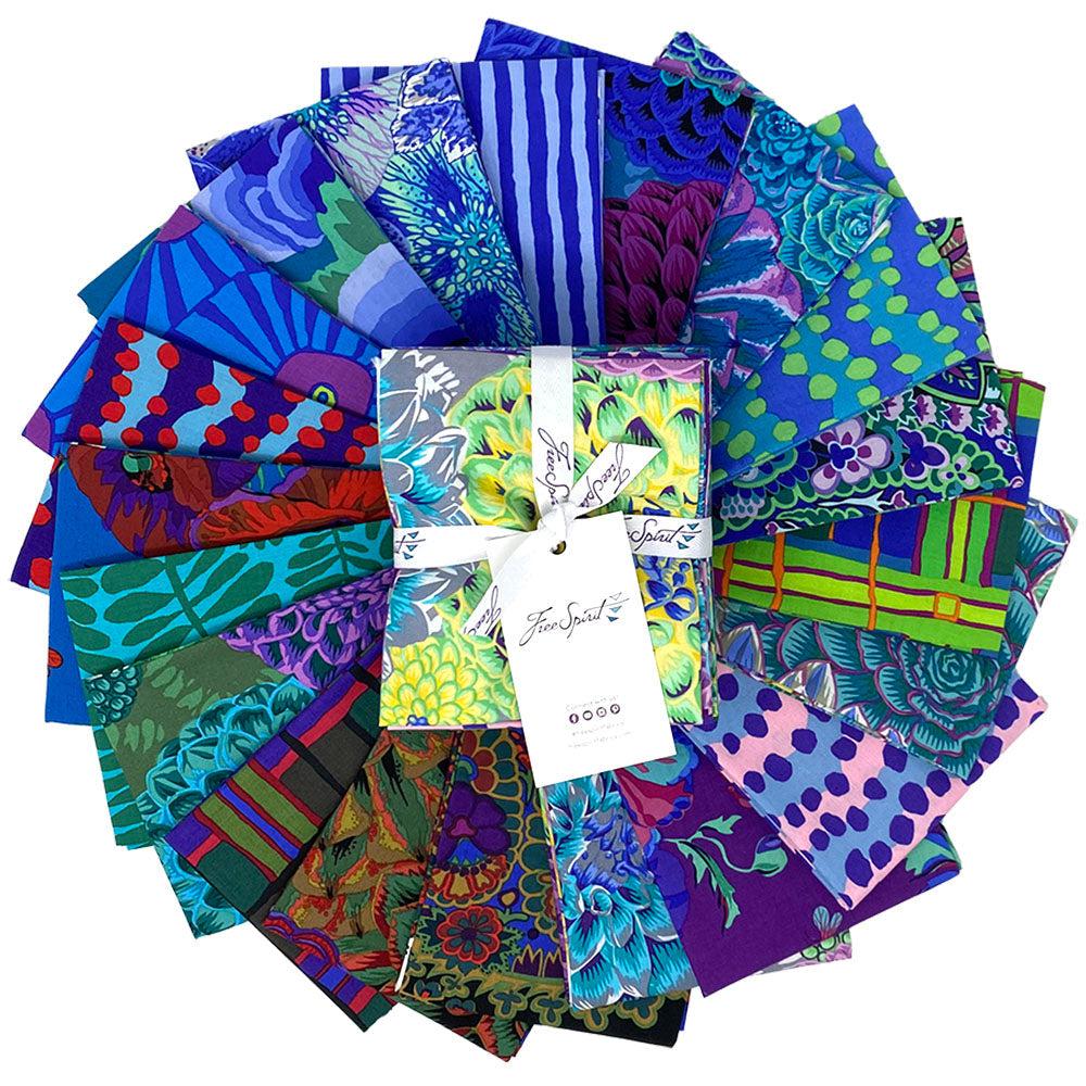 Kaffe Collective August 2022 Cool Fat Quarter Bundle-Free Spirit Fabrics-My Favorite Quilt Store