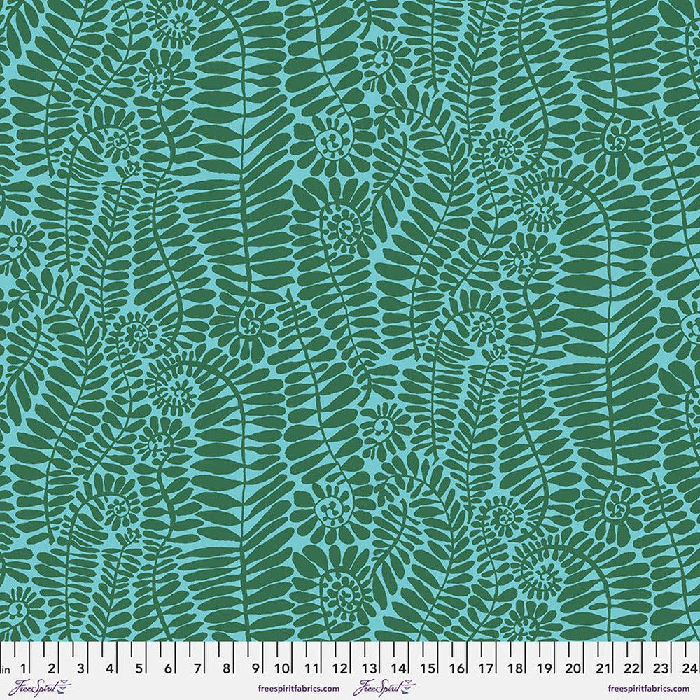 Kaffe Collective August 2022 Fronds Green Fabric-Free Spirit Fabrics-My Favorite Quilt Store