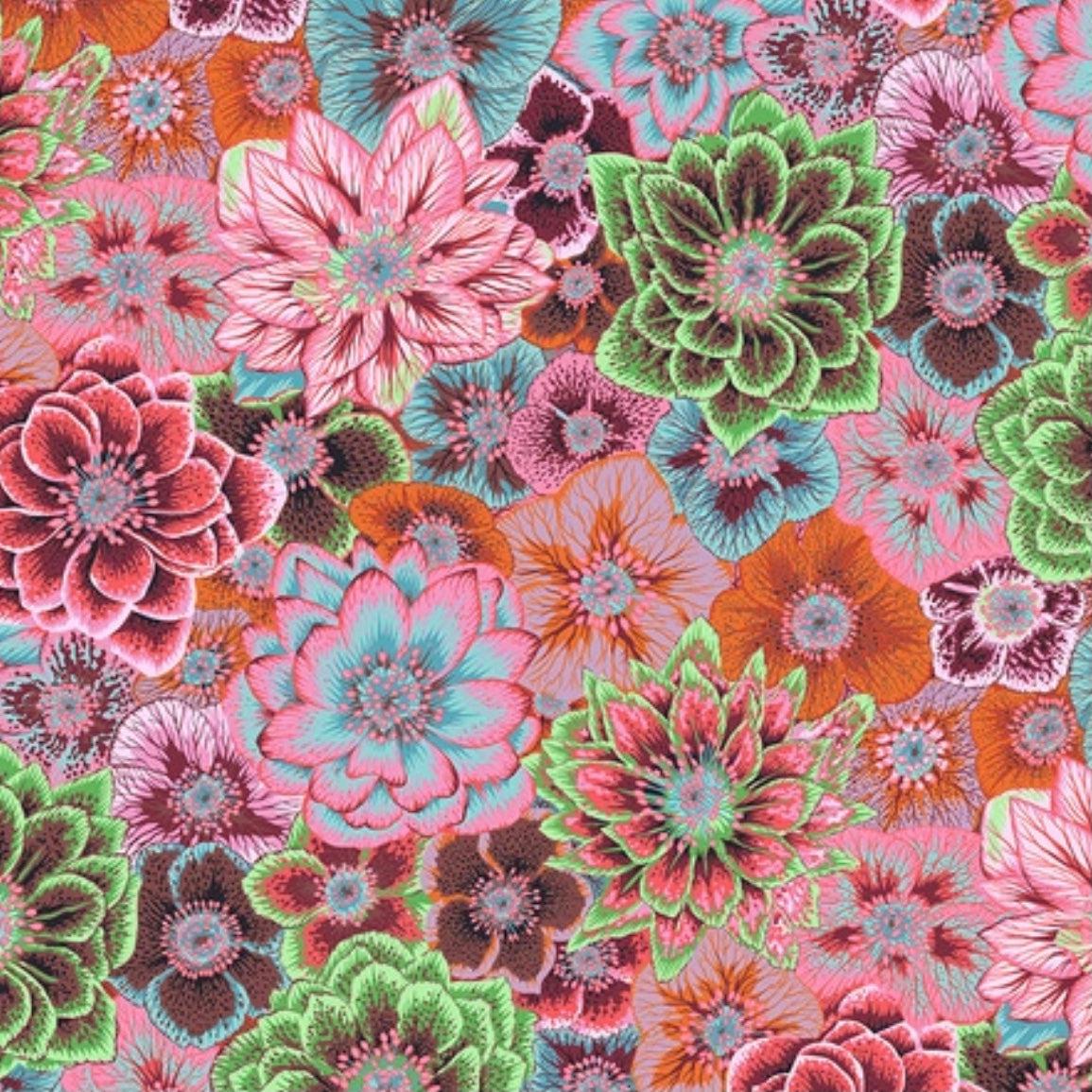 Kaffe Collective August 2022 Hellebores Pink Fabric-Free Spirit Fabrics-My Favorite Quilt Store