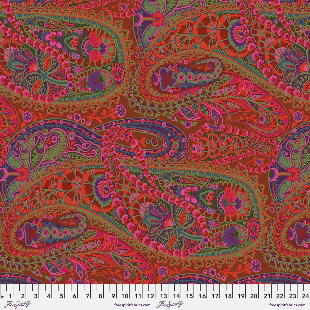 Kaffe Collective August 2022 Paisley Jungle Rust Fabric-Free Spirit Fabrics-My Favorite Quilt Store