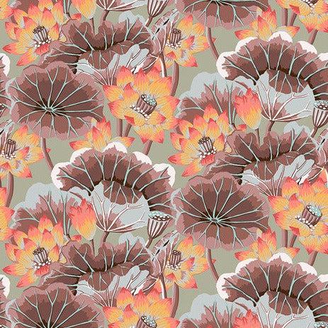 Kaffe Collective August 2023 Antique Lake Blossoms Fabric-Free Spirit Fabrics-My Favorite Quilt Store