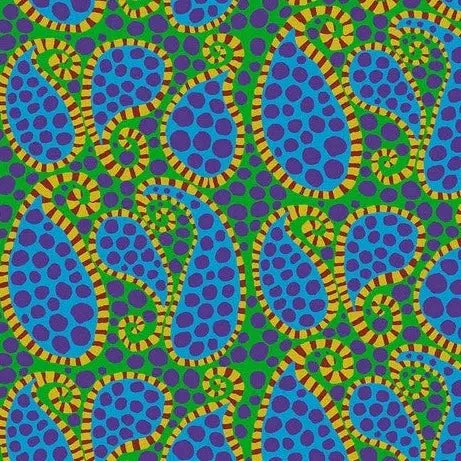 Kaffe Collective August 2023 Green Paisley Dot Fabric