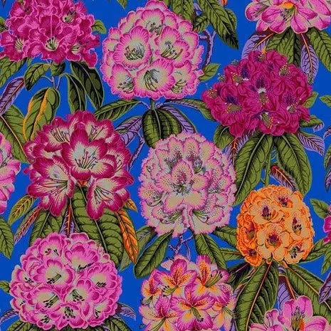 Kaffe Collective August 2023 Magenta Rhododendrons Fabric
