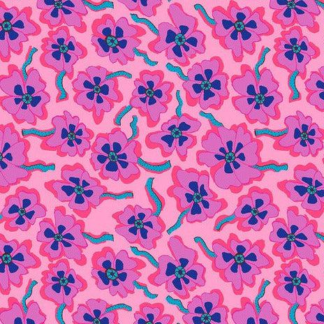 Kaffe Collective August 2023 Pink Camo Flower Fabric-Free Spirit Fabrics-My Favorite Quilt Store