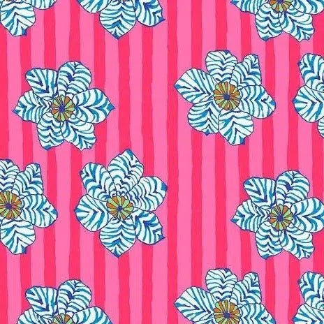 Kaffe Collective August 2023 Pink Zebra Lily Fabric