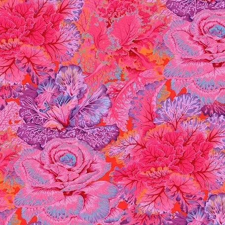 Kaffe Collective August 2023 Red Curly Kale Fabric