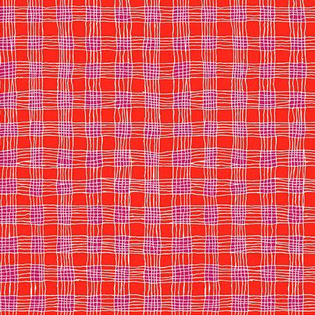 Kaffe Collective August 2023 Red Gingham Fabric-Free Spirit Fabrics-My Favorite Quilt Store