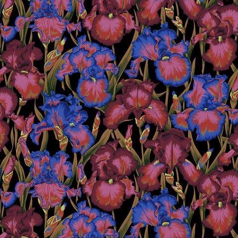 Kaffe Collective Bearded Iris Dark Fabric