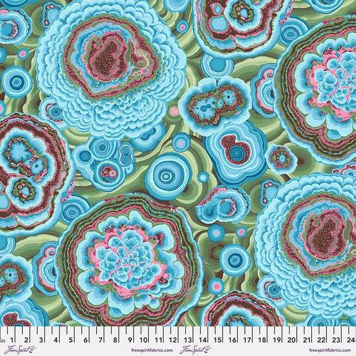 Kaffe Collective Feb 2022 Agate Turquoise Fabric-Free Spirit Fabrics-My Favorite Quilt Store