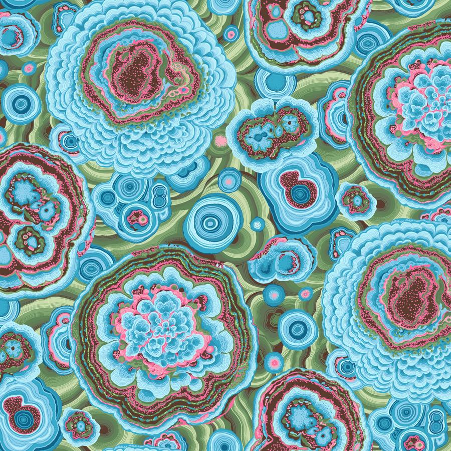 Kaffe Collective Feb 2022 Agate Turquoise Fabric