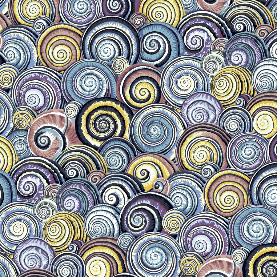 Kaffe Collective Feb 2022 Contrast Spiral Shells Fabric