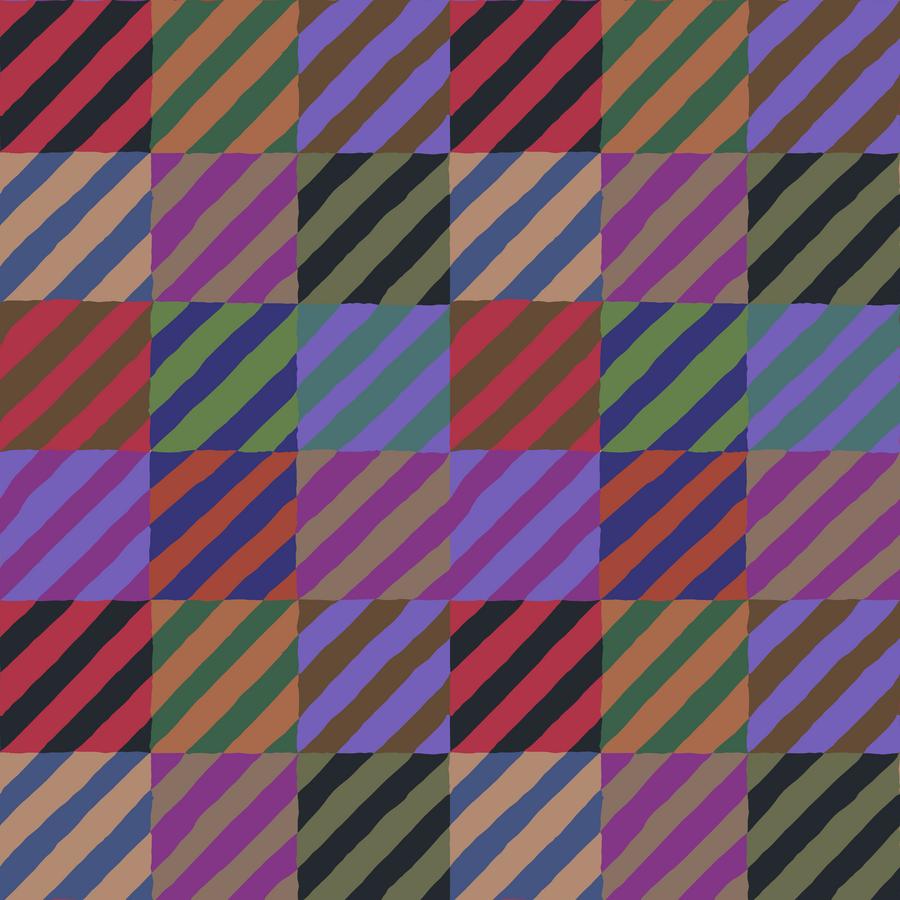 Kaffe Collective Feb 2022 Dark Regimental Ties Fabric-Free Spirit Fabrics-My Favorite Quilt Store