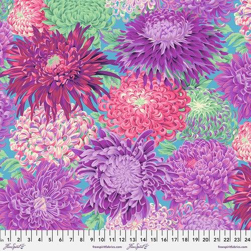 Kaffe Collective Feb 2022 Magenta Japanese Chrysanthemum Fabric-Free Spirit Fabrics-My Favorite Quilt Store