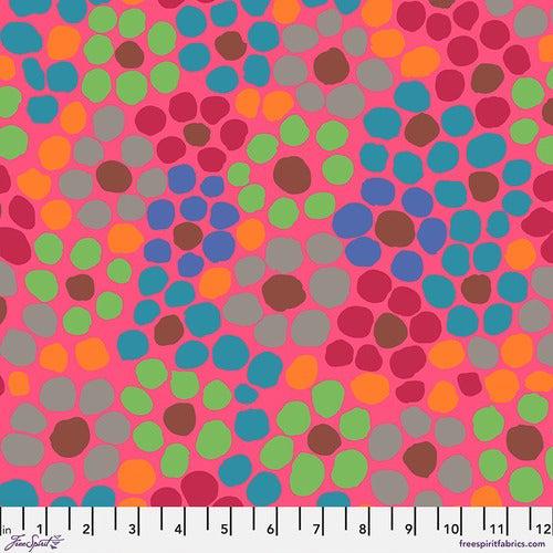 Kaffe Collective Feb 2022 Pink Flower Dot Fabric-Free Spirit Fabrics-My Favorite Quilt Store