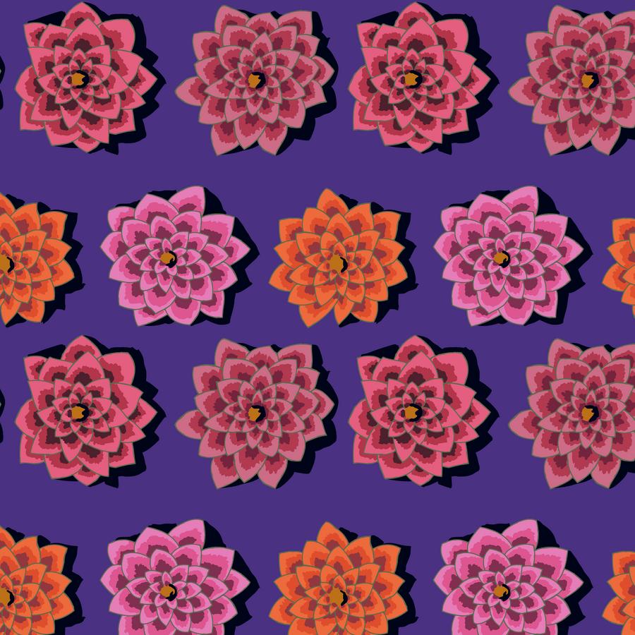 Kaffe Collective Feb 2022 Purple Shadow Flower Fabric-Free Spirit Fabrics-My Favorite Quilt Store
