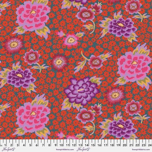 Kaffe Collective Feb 2022 Red Charlotte Fabric-Free Spirit Fabrics-My Favorite Quilt Store