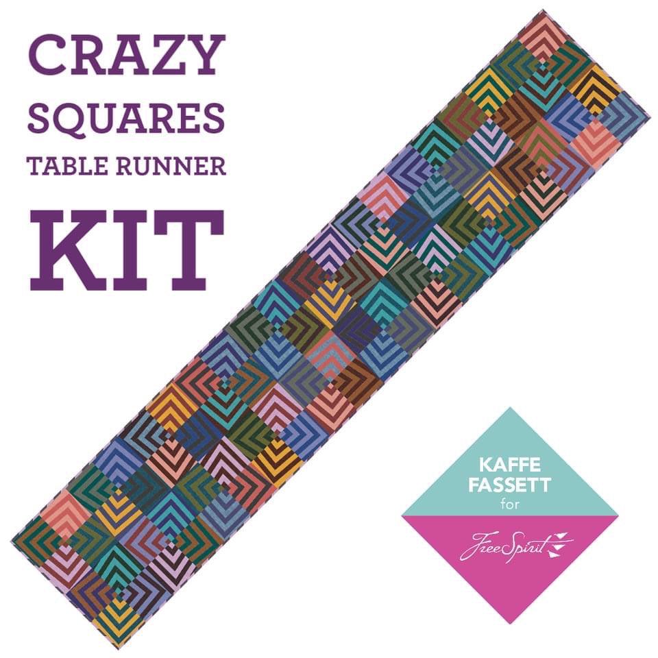 Kaffe Crazy Square Table Runner Kit-Free Spirit Fabrics-My Favorite Quilt Store