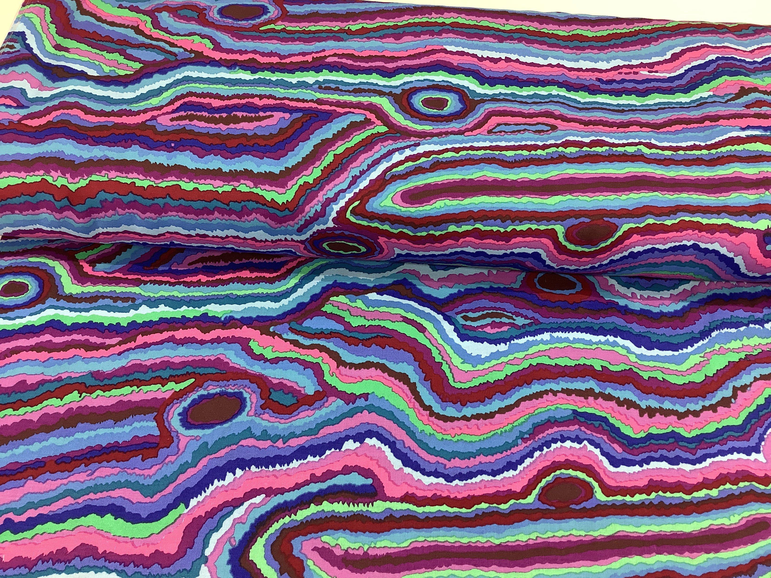 Kaffe Fassett Blue Jupiter Fabric-Free Spirit Fabrics-My Favorite Quilt Store