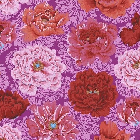 Kaffe Fassett Brocade Peony Hot Floral Fabric