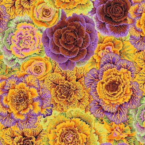 Kaffe Fassett Classics Brassica Orange Fabric-Free Spirit Fabrics-My Favorite Quilt Store