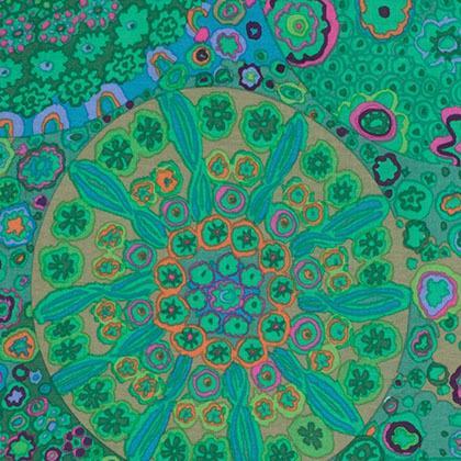 Kaffe Fassett Classics Millefiore Jade Fabric-Free Spirit Fabrics-My Favorite Quilt Store