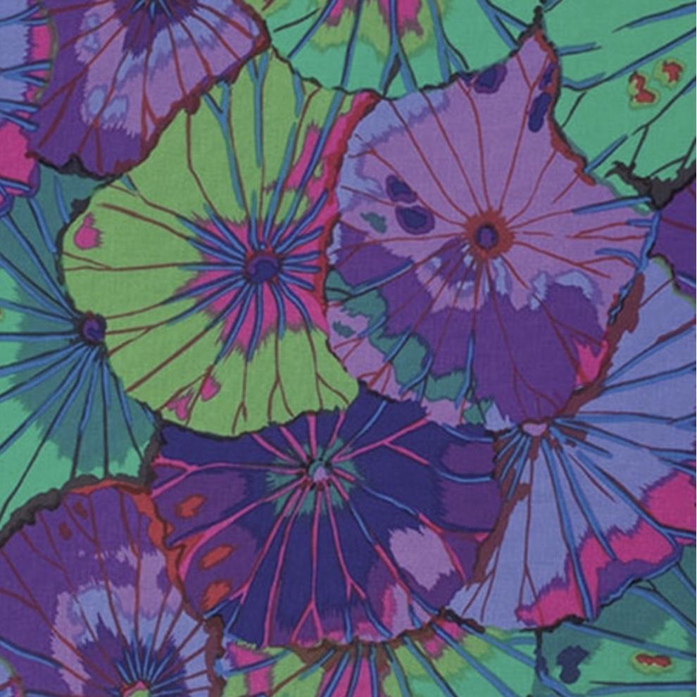 Kaffe Fassett Classics Purple Lotus Leaf Fabric-Free Spirit Fabrics-My Favorite Quilt Store
