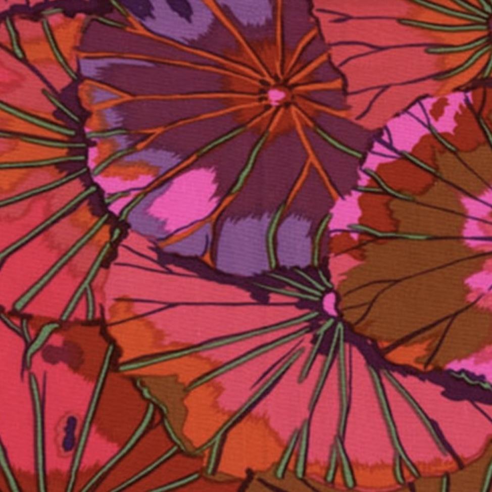 Kaffe Fassett Classics Wine Lotus Leaf Fabric-Free Spirit Fabrics-My Favorite Quilt Store