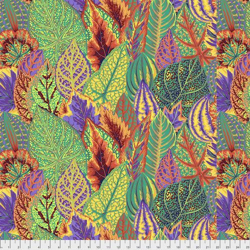 Kaffe Fassett Coleus Gold Fabric-Free Spirit Fabrics-My Favorite Quilt Store