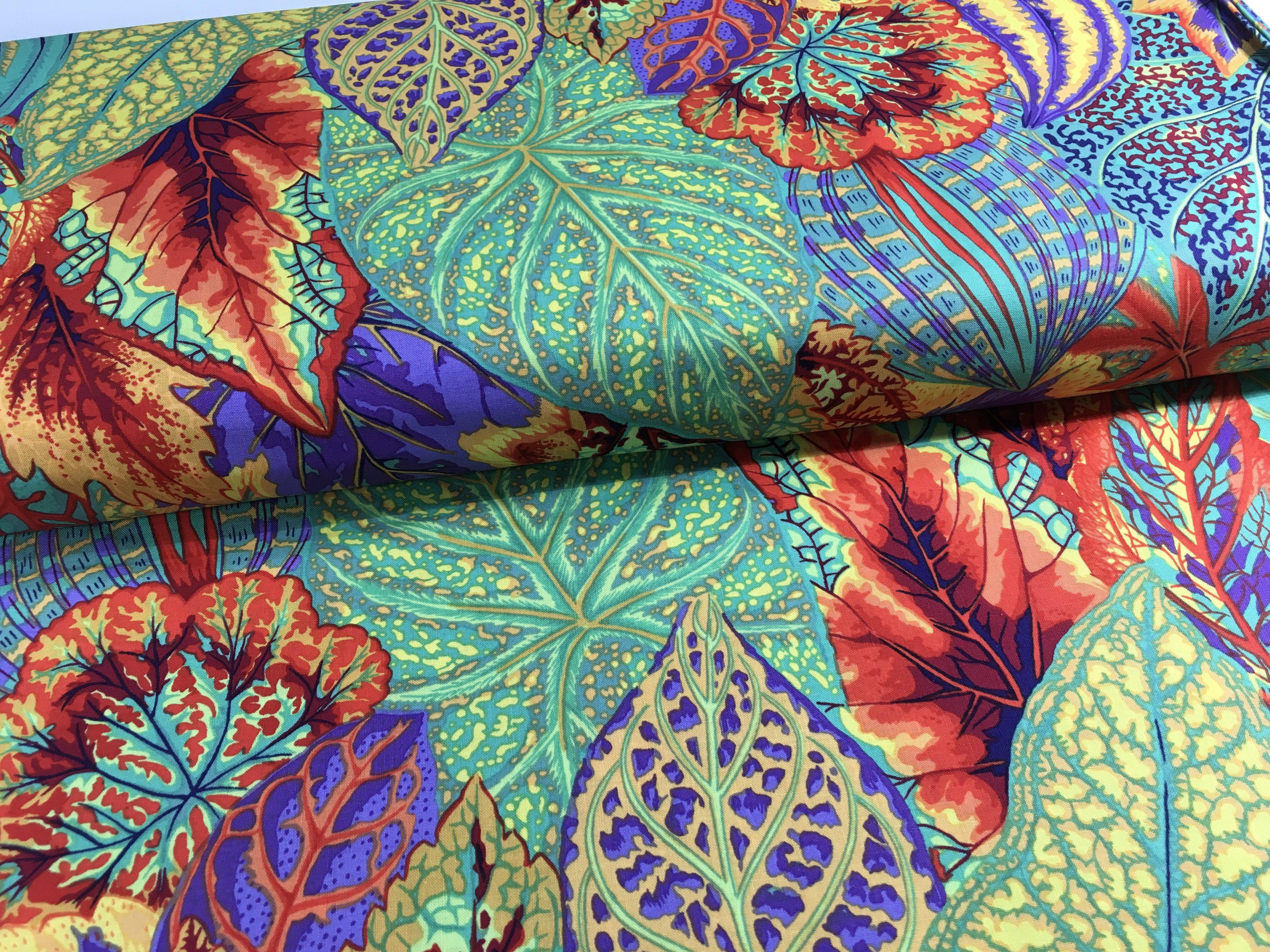 Kaffe Fassett Coleus Gold Fabric-Free Spirit Fabrics-My Favorite Quilt Store