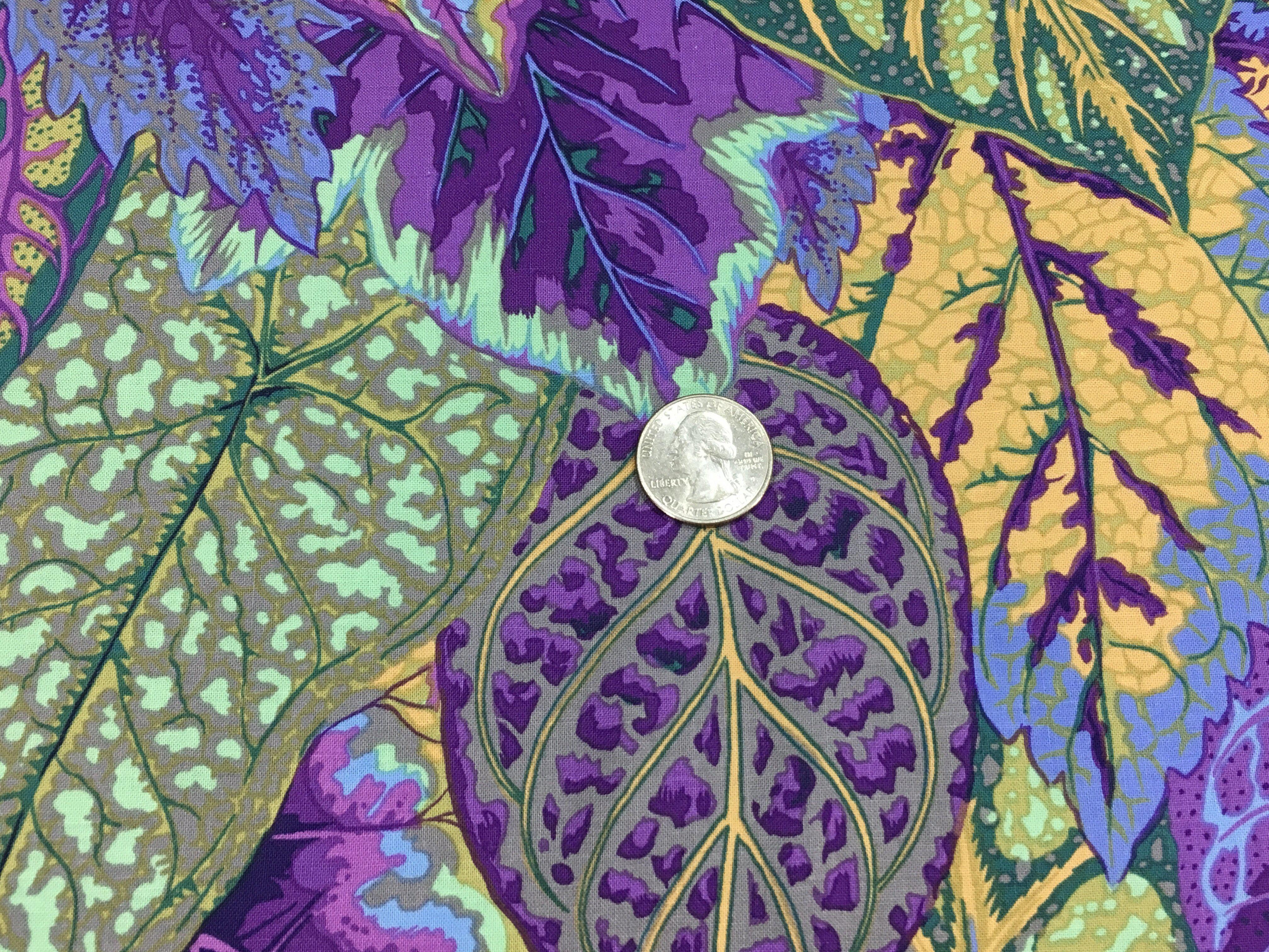 Kaffe Fassett Coleus Lavender Fabric-Free Spirit Fabrics-My Favorite Quilt Store